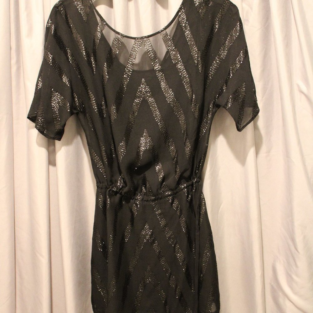 Black Shimmery Dress with Slip
